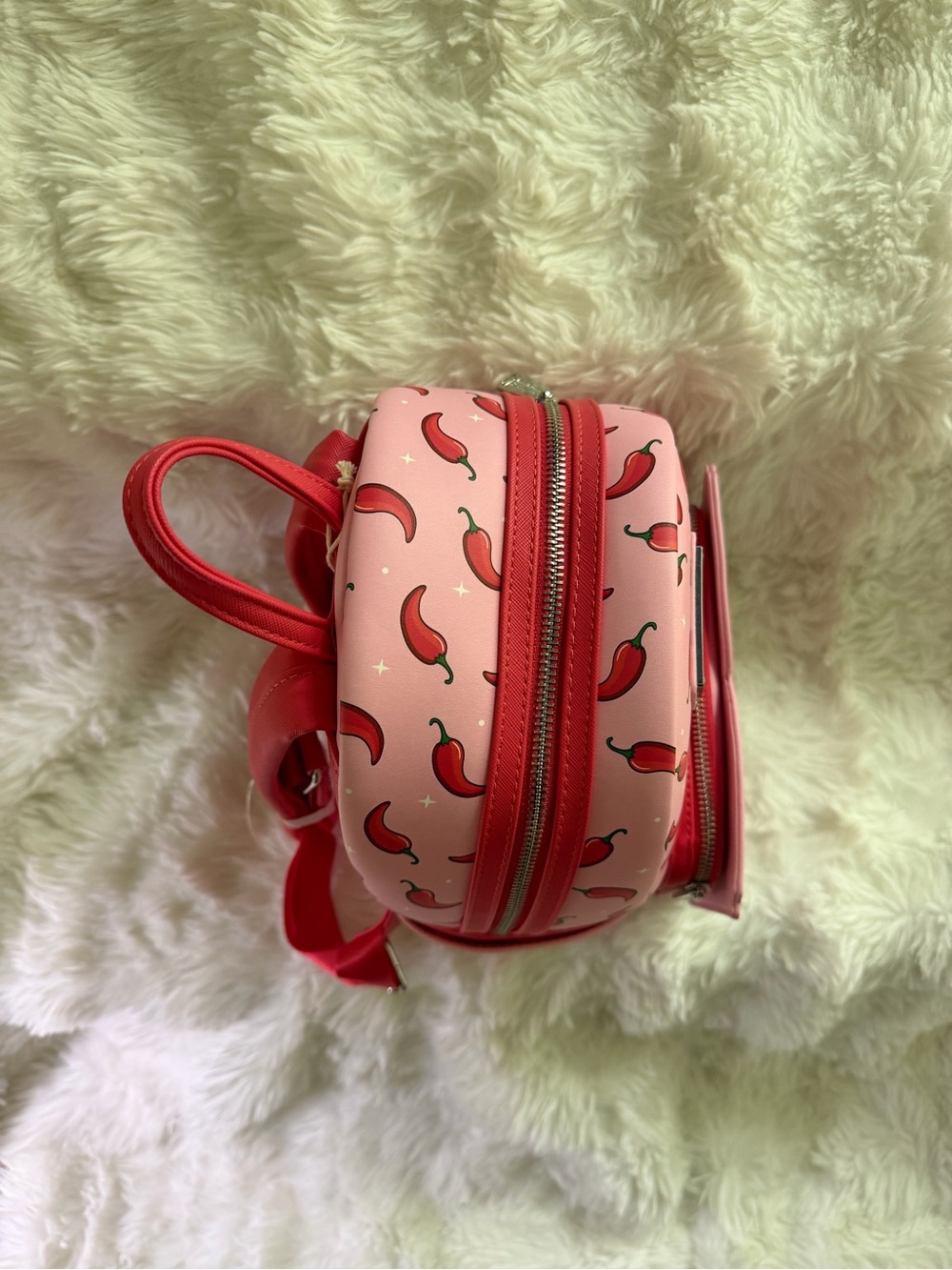 Loungefly Pink Chili Pepper 'Spicy Book Club' Kids Mini Backpack - Picture 5 of 5